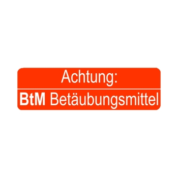 Preview: Bogen mit 36 Aufkleber zur Kennzeichnung von BTM Betäubungsmittel